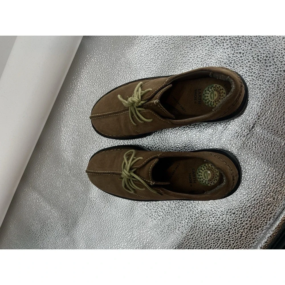 Earth Shoe Mens 6  Brown Suede Leather Nubuck‎ Lace Up